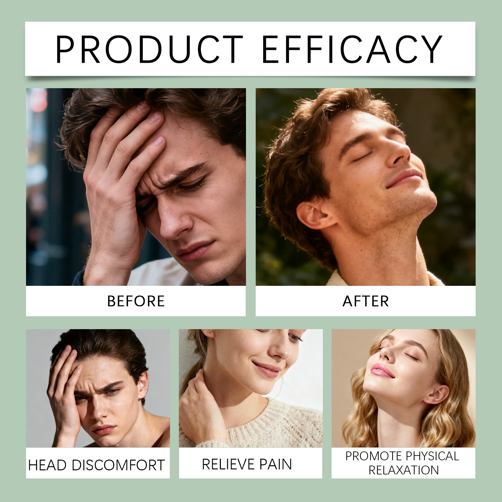 Head Care Roller Essence Mild Comfort Portable Daily External Massage Nourish Scalp Skin Gentle Soft Care