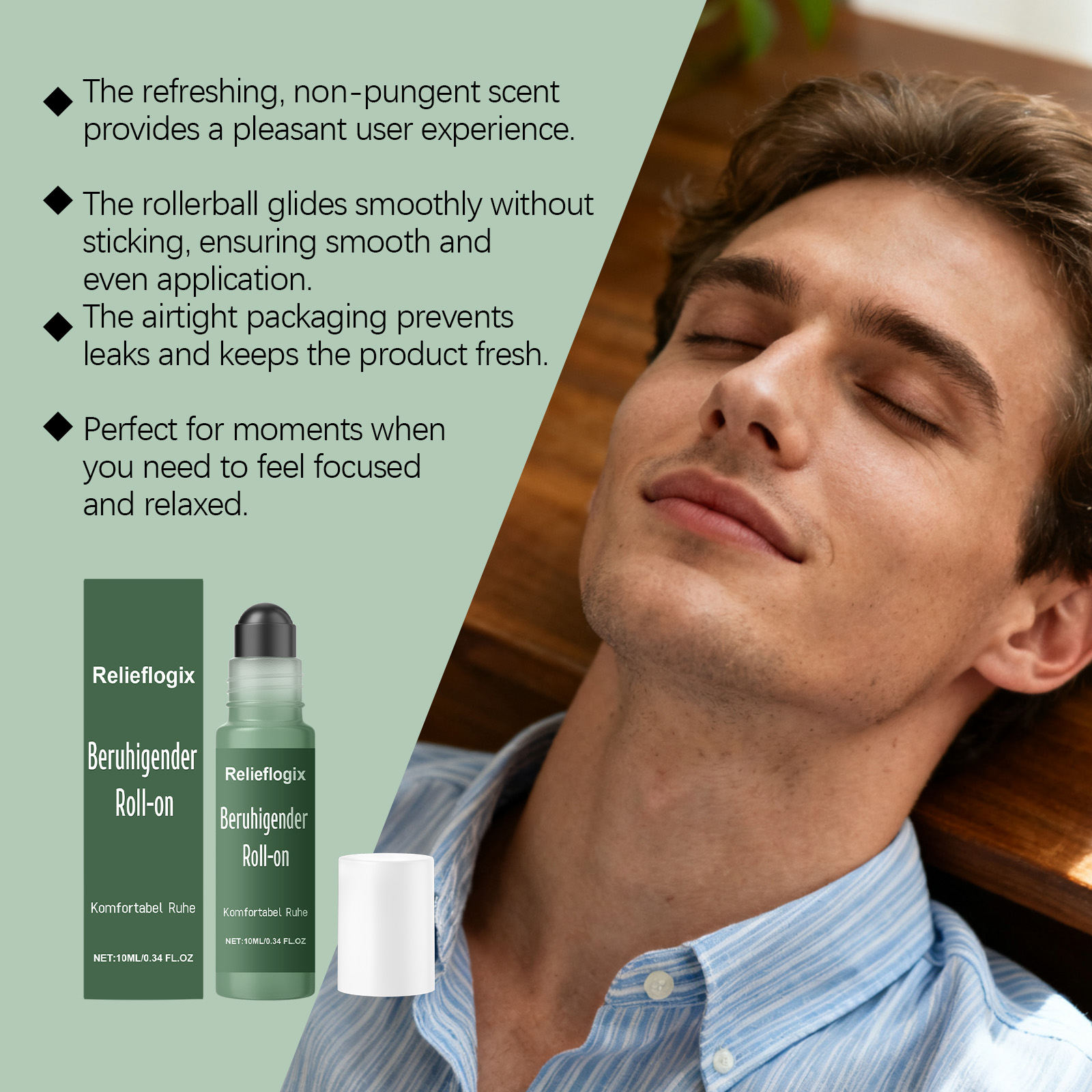 Head Care Roller Essence Mild Comfort Portable Daily External Massage Nourish Scalp Skin Gentle Soft Care
