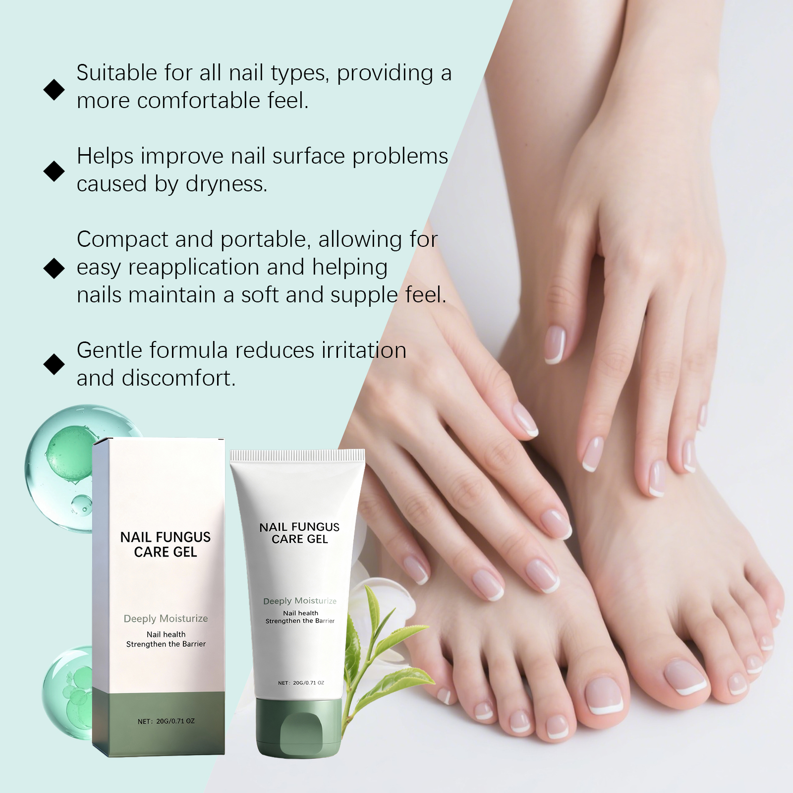 Nail Care Gel With Plant Essence Nourish Moisturize For Nail Surface Daily Clean Protect Smooth Nails