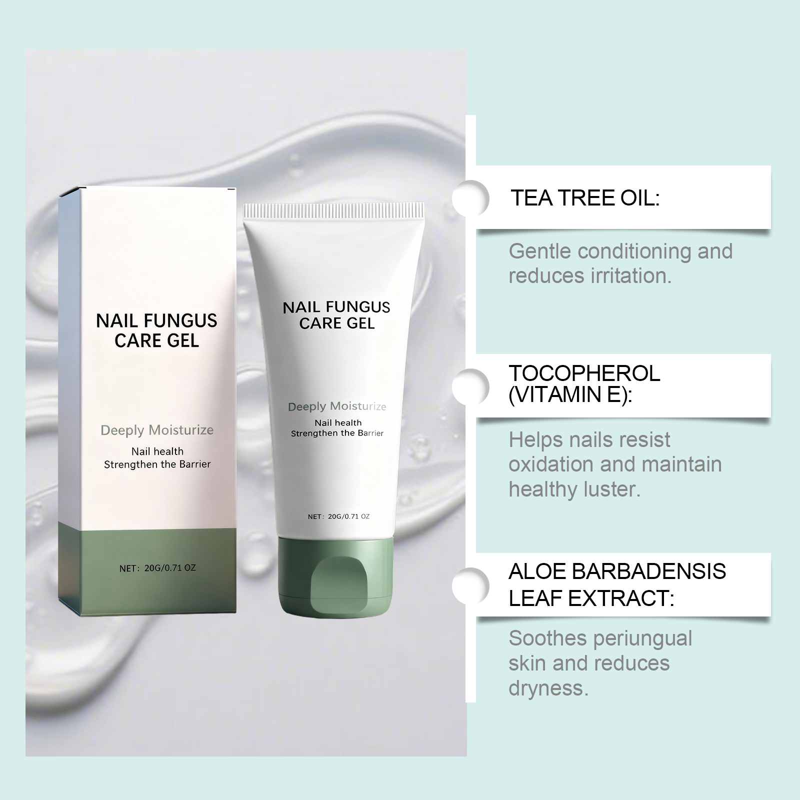 Nail Care Gel With Plant Essence Nourish Moisturize For Nail Surface Daily Clean Protect Smooth Nails