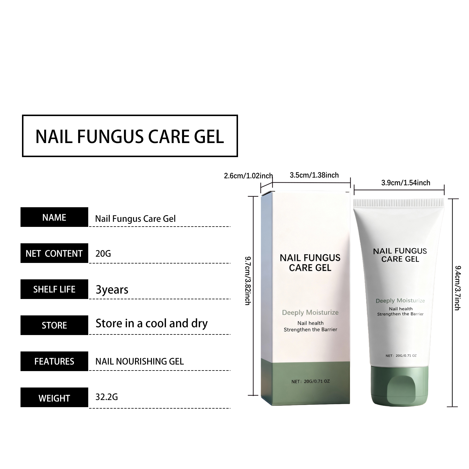 Nail Care Gel With Plant Essence Nourish Moisturize For Nail Surface Daily Clean Protect Smooth Nails
