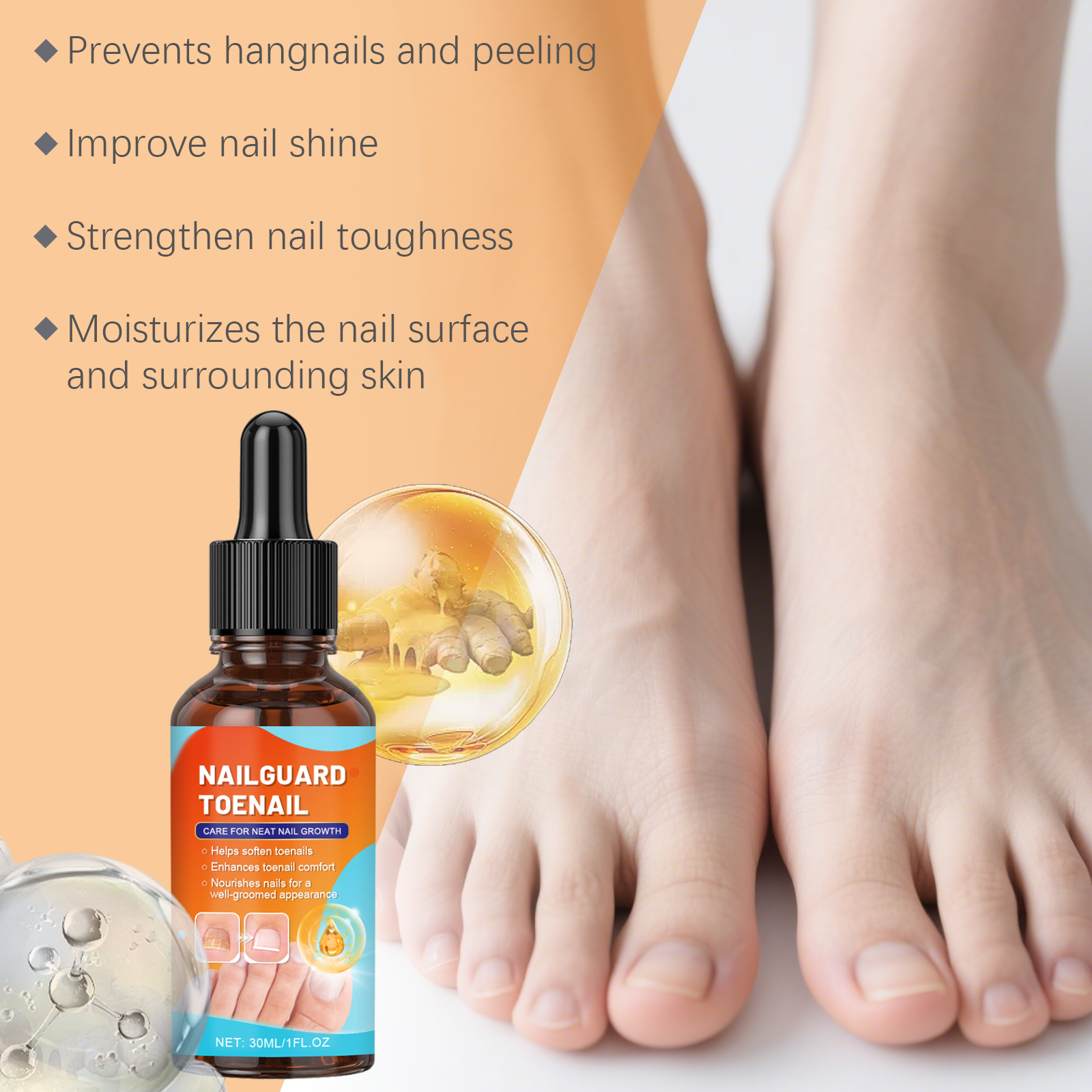 Soothe Soft Toenail Care Liquid Mild Gentle Nourish Bright Repair Hand Foot Nail Skin Daily Maintain