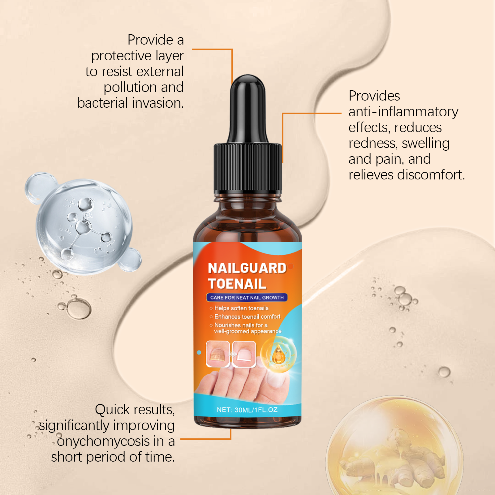 Soothe Soft Toenail Care Liquid Mild Gentle Nourish Bright Repair Hand Foot Nail Skin Daily Maintain