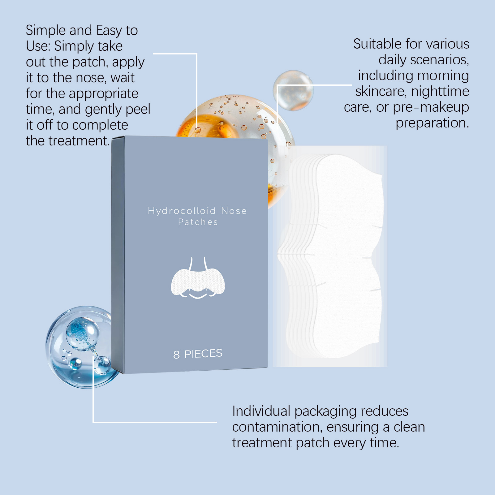 Pore Cleansing Nose Strips Mild Ingredients Remove Blackheads Hydrate Moisturize Skin Daily Care