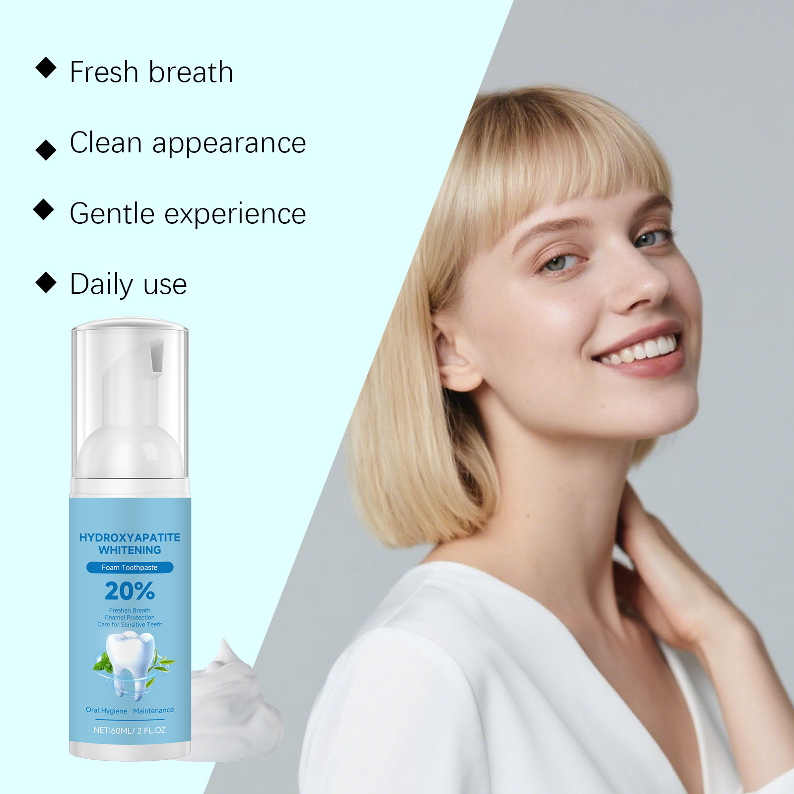 Fresh Teeth Mousse Gentle Cleansing Protect Teeth Purify Freshen Oral Daily Care Teeth Mousse