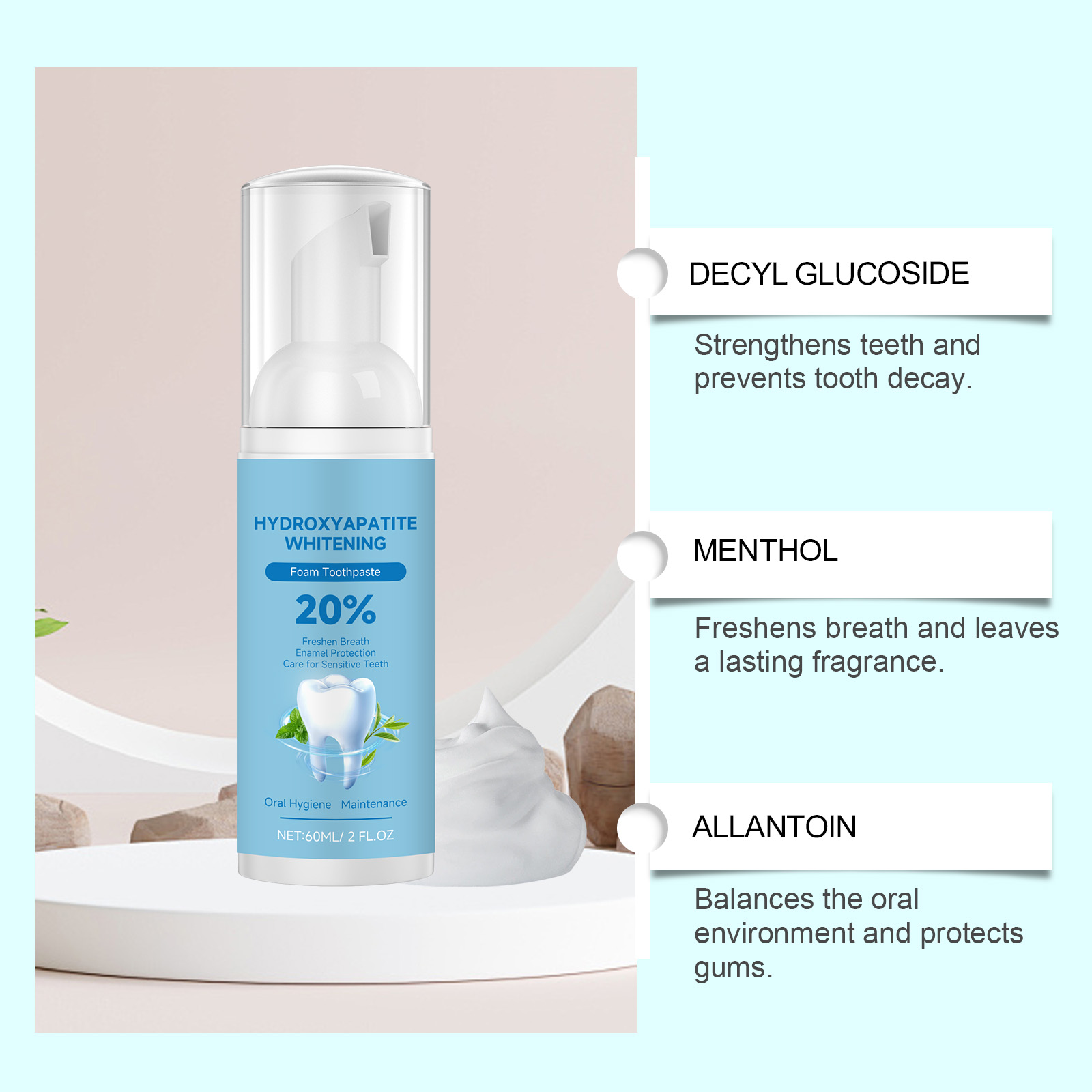 Fresh Teeth Mousse Gentle Cleansing Protect Teeth Purify Freshen Oral Daily Care Teeth Mousse