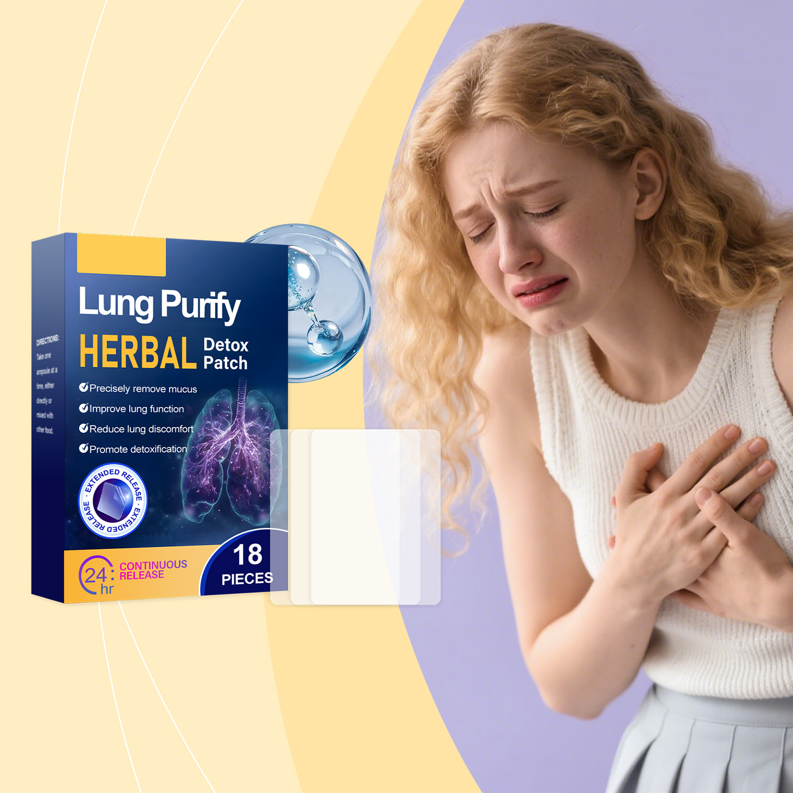 Herbal Body Care Patch Mild Protect Body Comfort Care Herbal Ingredient External Massage Nourishing Patch