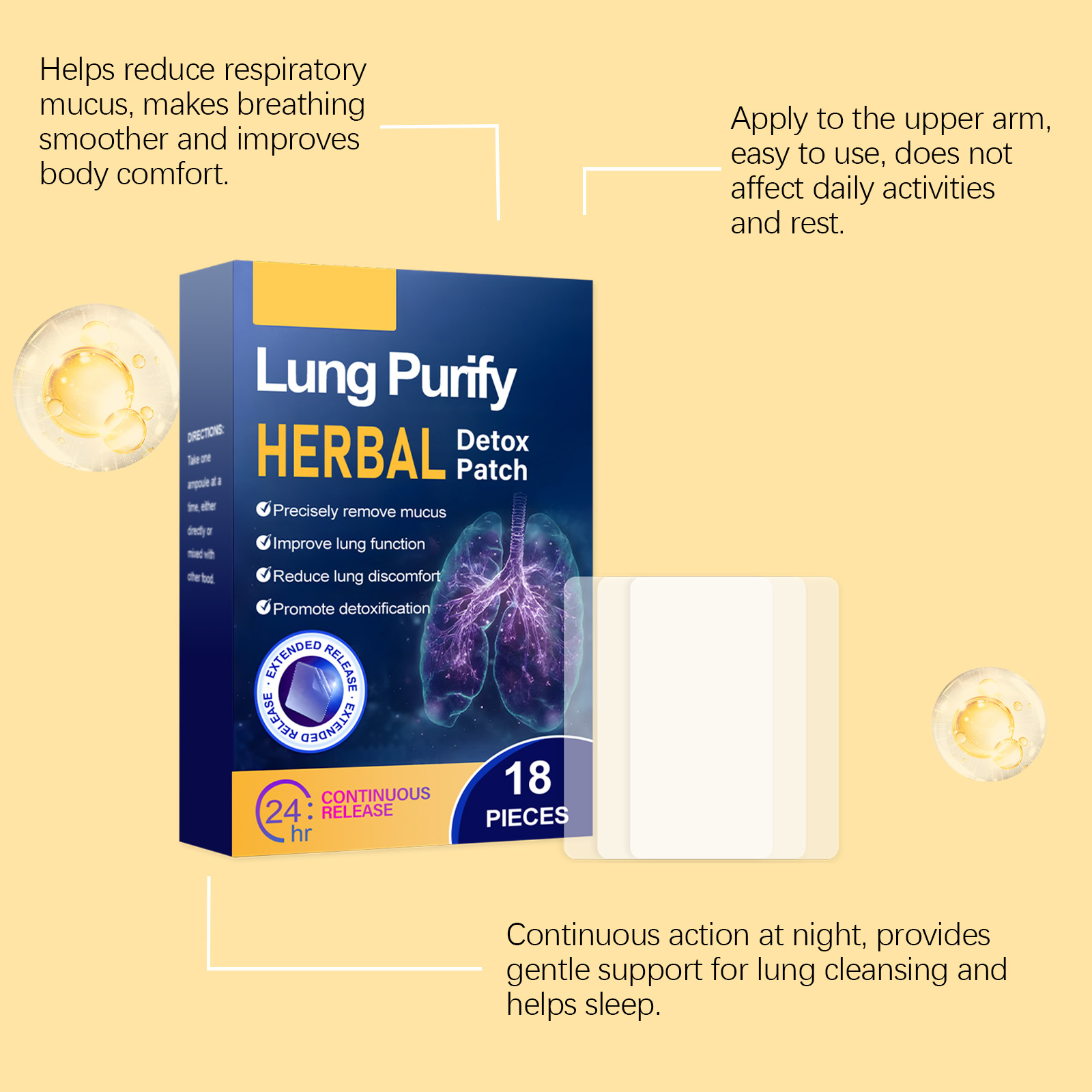 Herbal Body Care Patch Mild Protect Body Comfort Care Herbal Ingredient External Massage Nourishing Patch