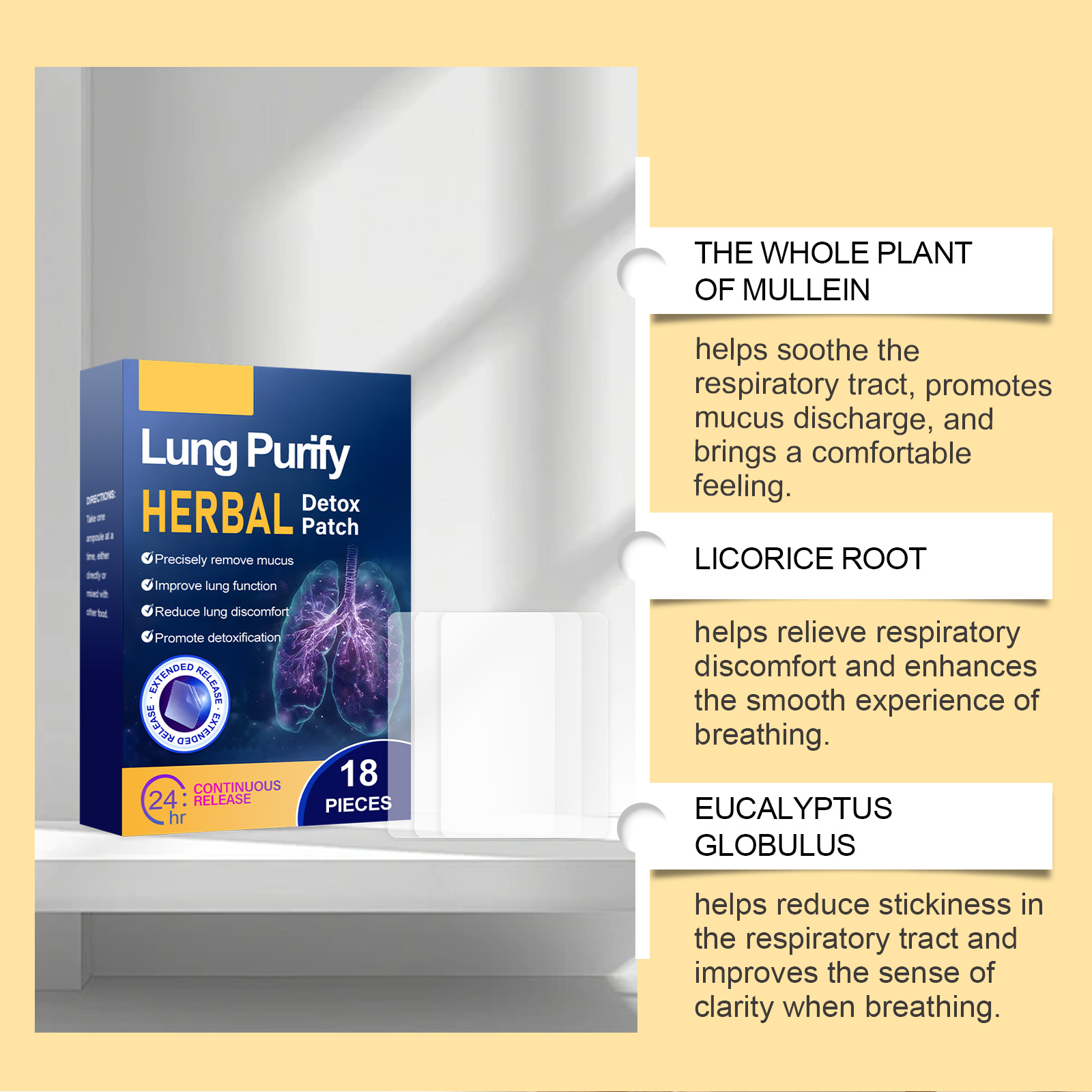 Herbal Body Care Patch Mild Protect Body Comfort Care Herbal Ingredient External Massage Nourishing Patch