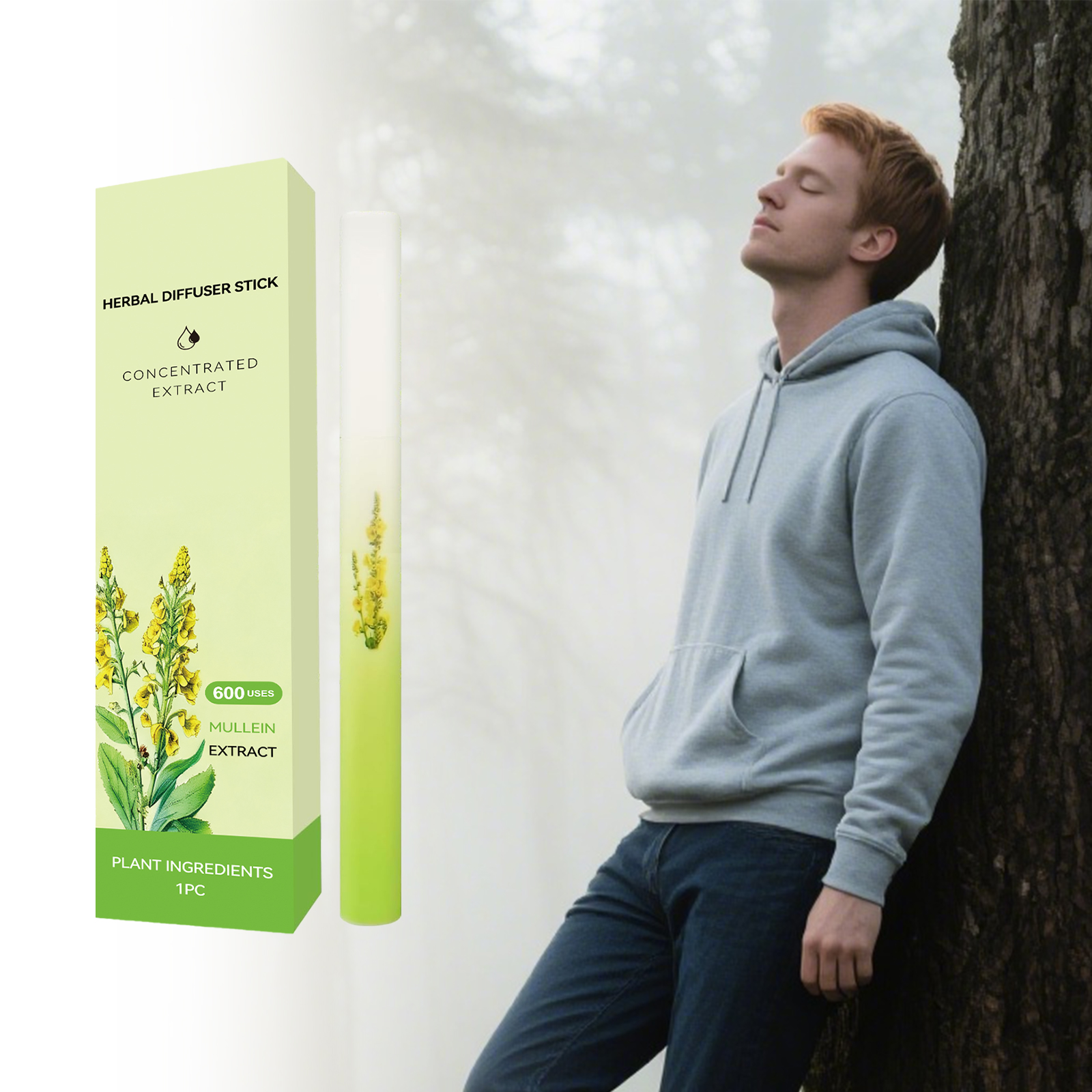 Mullein Cleansing Herbal Stick Mild Ingredients Moisturize Body Daily Portable Herbal Care Rod
