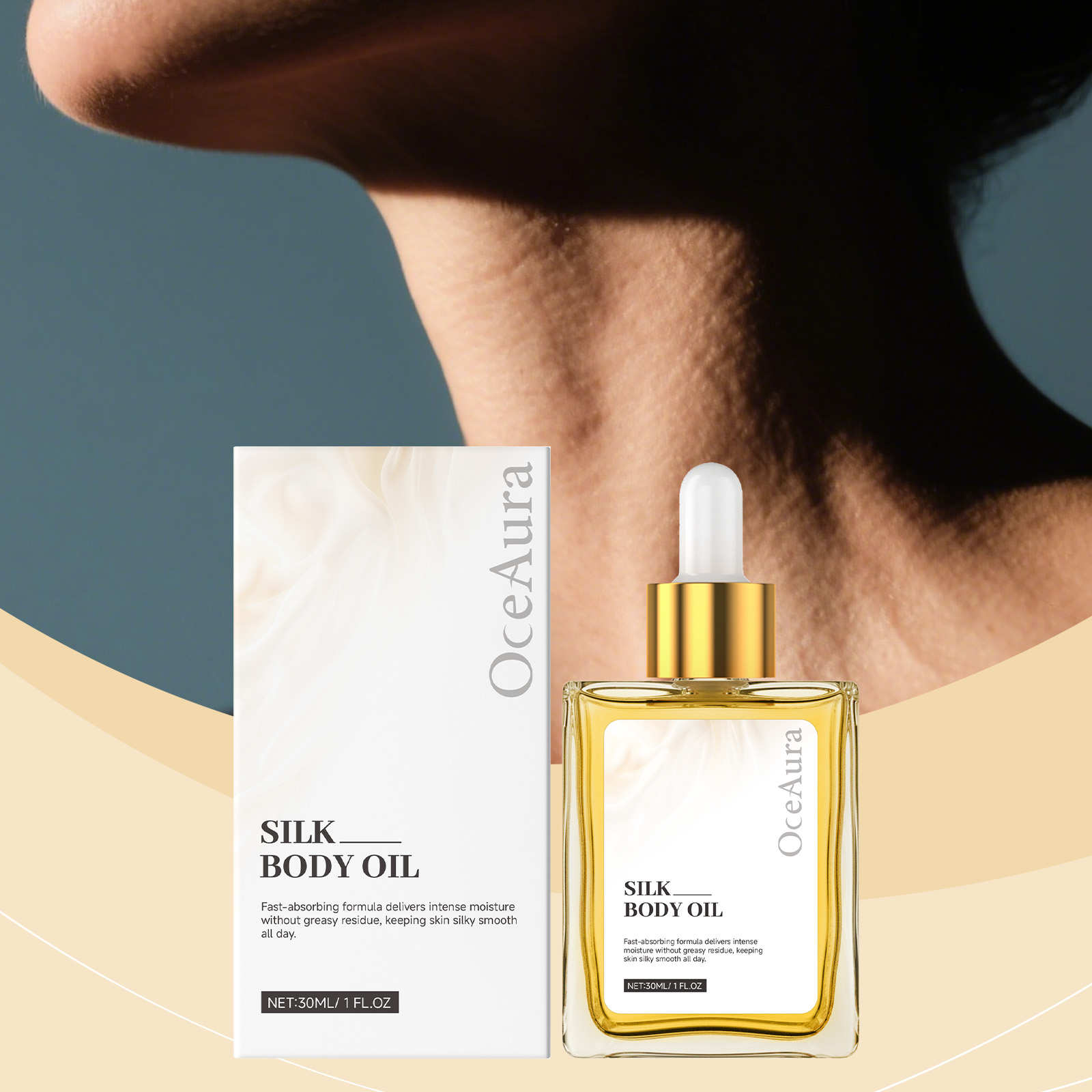 Silk Soft Body Essential Oil Fresh Moist Non Sticky Gentle Skin Easy Absorb