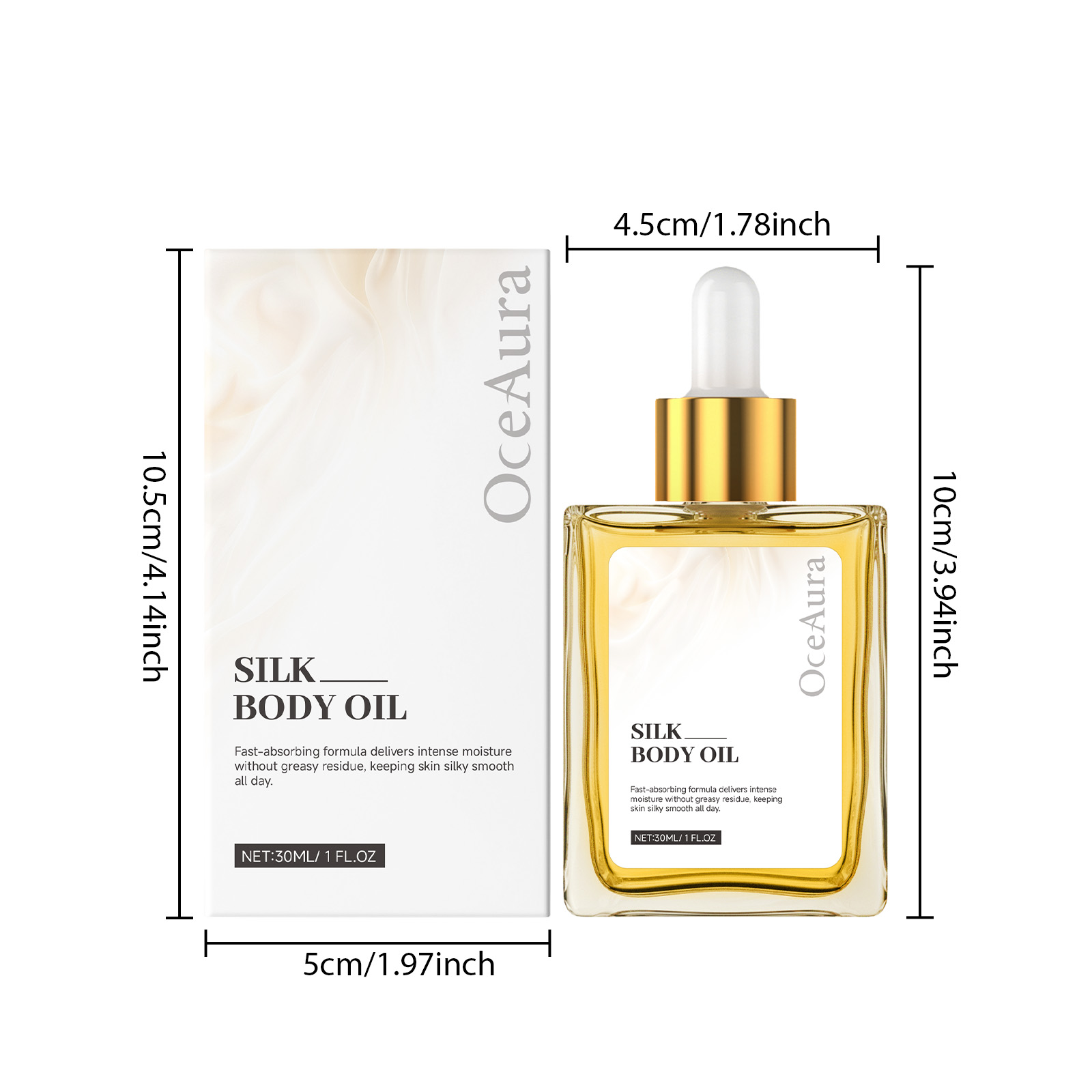 Silk Soft Body Essential Oil Fresh Moist Non Sticky Gentle Skin Easy Absorb