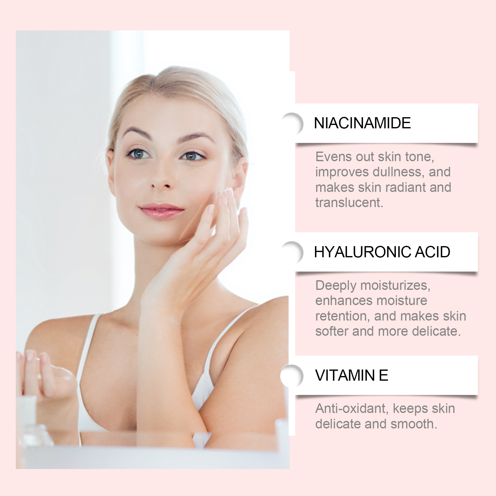 Hyaluronic Acid Firming Essence Liquid Hydrating Moisturizing Firming Reducing Fine Lines Softening Facial Skin Serum