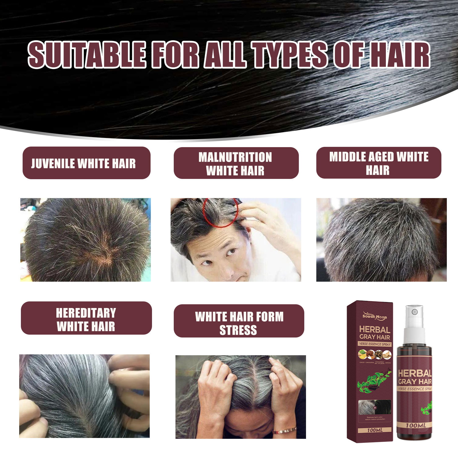 Herbal Hair Darkening Liquid Nourishing Scalp Root Care For Healthier Fuller Looking Hair Daily Treatment