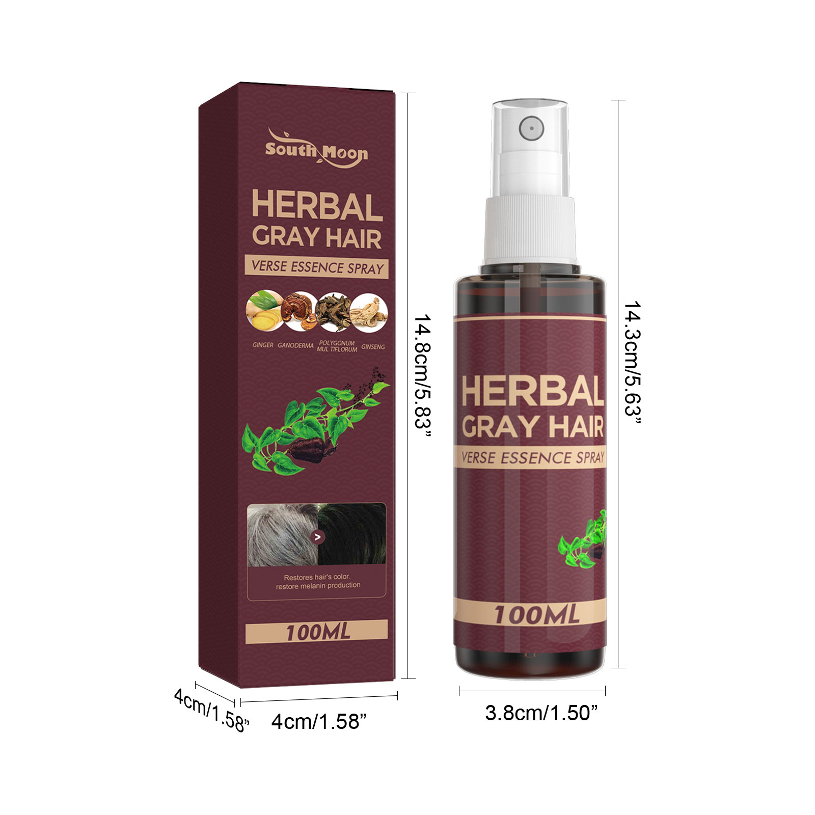 Herbal Hair Darkening Liquid Nourishing Scalp Root Care For Healthier Fuller Looking Hair Daily Treatment