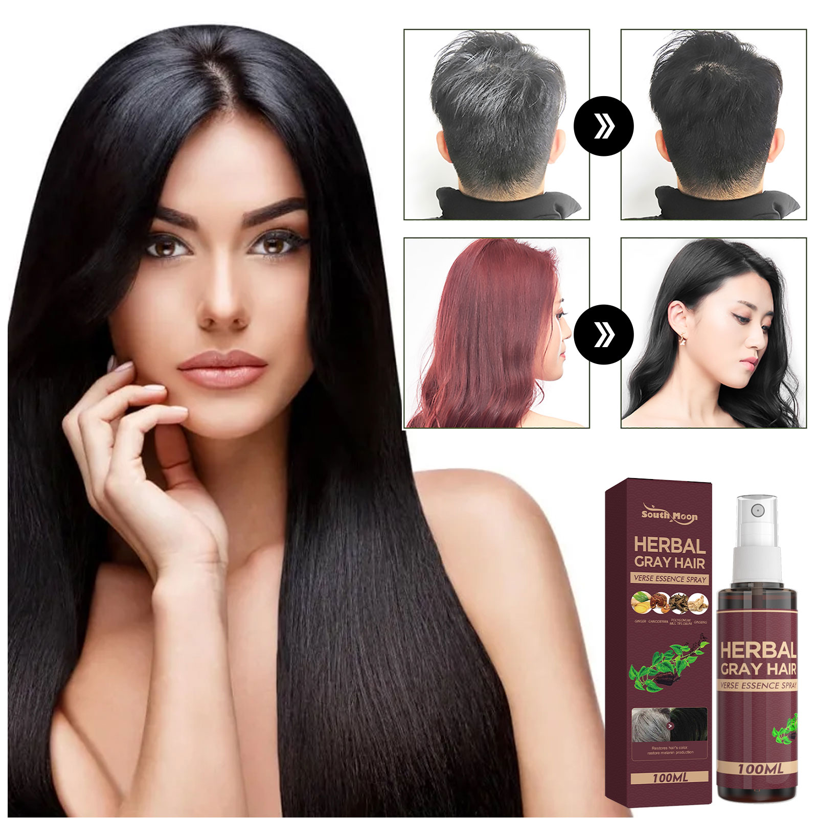Herbal Hair Darkening Liquid Nourishing Scalp Root Care For Healthier Fuller Looking Hair Daily Treatment