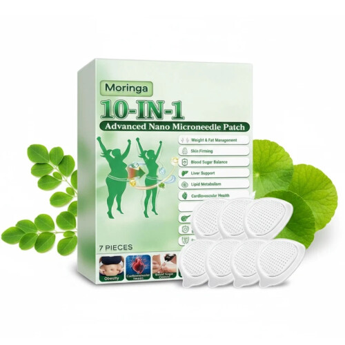 2 Pack Moringa Berberine 10 in 1 Advanced Nano Microneedle Patch Slimming Aids