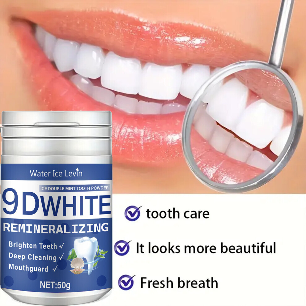 2X 9D White Remineralizing Hydroxyapatite Tooth Powder Hydroxyapatite Teeth Whitening Powder Tooth Stain Removal