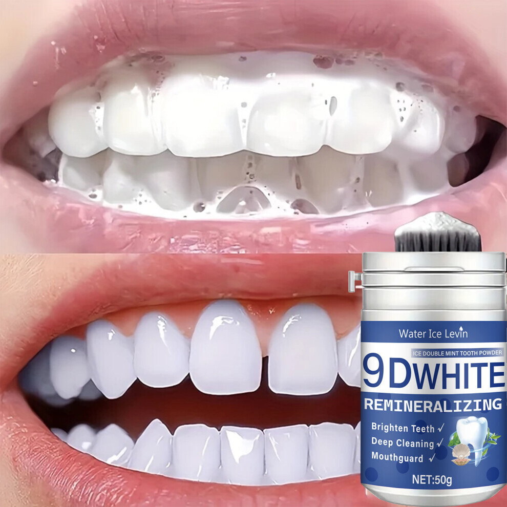 2X 9D White Remineralizing Hydroxyapatite Tooth Powder Hydroxyapatite Teeth Whitening Powder Tooth Stain Removal