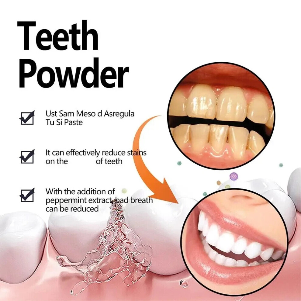 2X 9D White Remineralizing Hydroxyapatite Tooth Powder Hydroxyapatite Teeth Whitening Powder Tooth Stain Removal