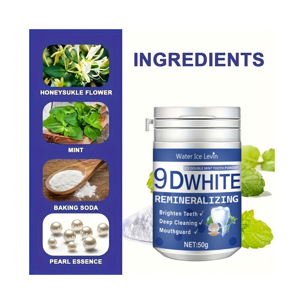 2X 9D White Remineralizing Hydroxyapatite Tooth Powder Hydroxyapatite Teeth Whitening Powder Tooth Stain Removal