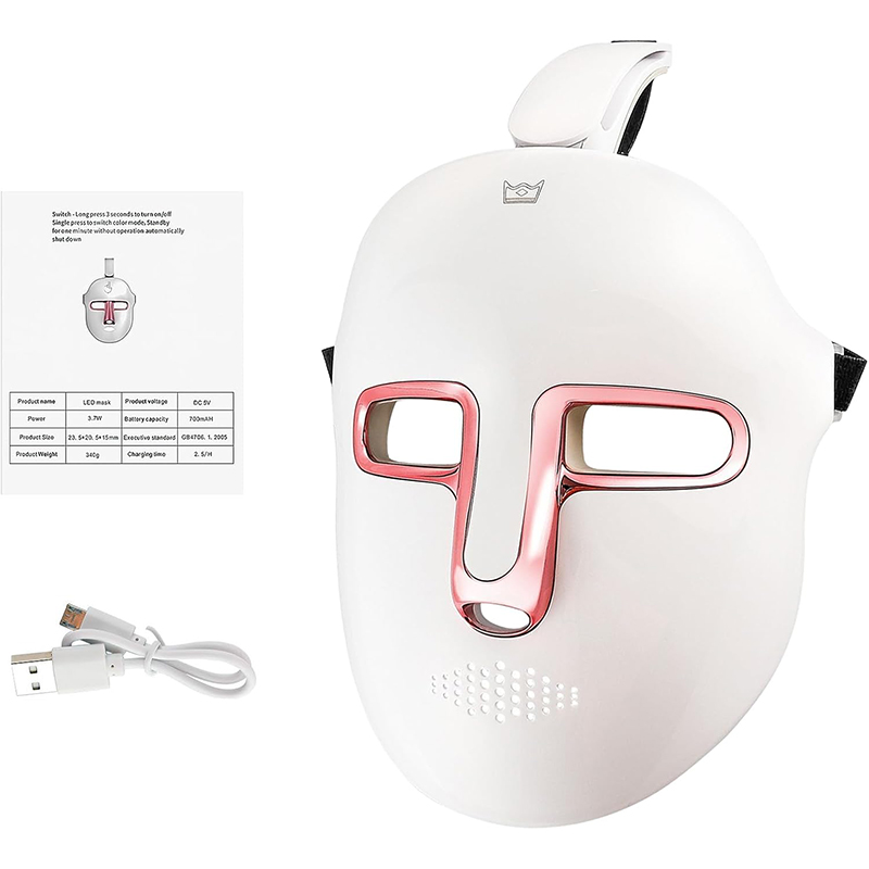 Wireless 7 Colors Face LED Mask Light Therapy Photon Facal Beauty Mask Skin Rejuvenation Anti Acne Repair Skin Tightening Anti Aging Skin Care