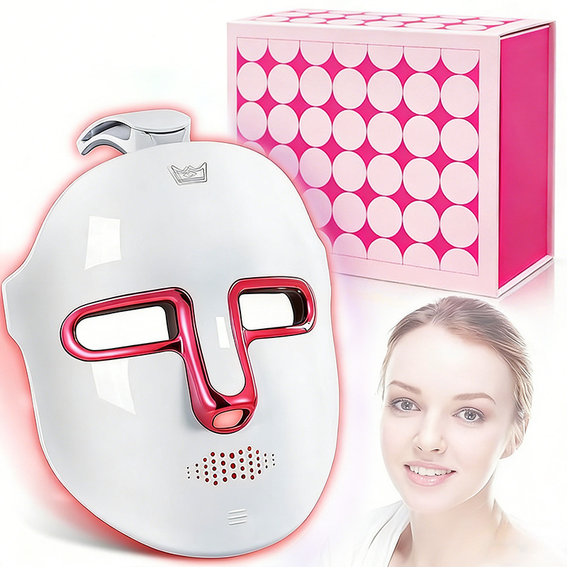 Wireless 7 Colors Face LED Mask Light Therapy Photon Facal Beauty Mask Skin Rejuvenation Anti Acne Repair Skin Tightening Anti Aging Skin Care