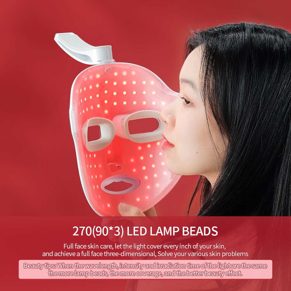 Wireless 7 Colors Face LED Mask Light Therapy Photon Facal Beauty Mask Skin Rejuvenation Anti Acne Repair Skin Tightening Anti Aging Skin Care