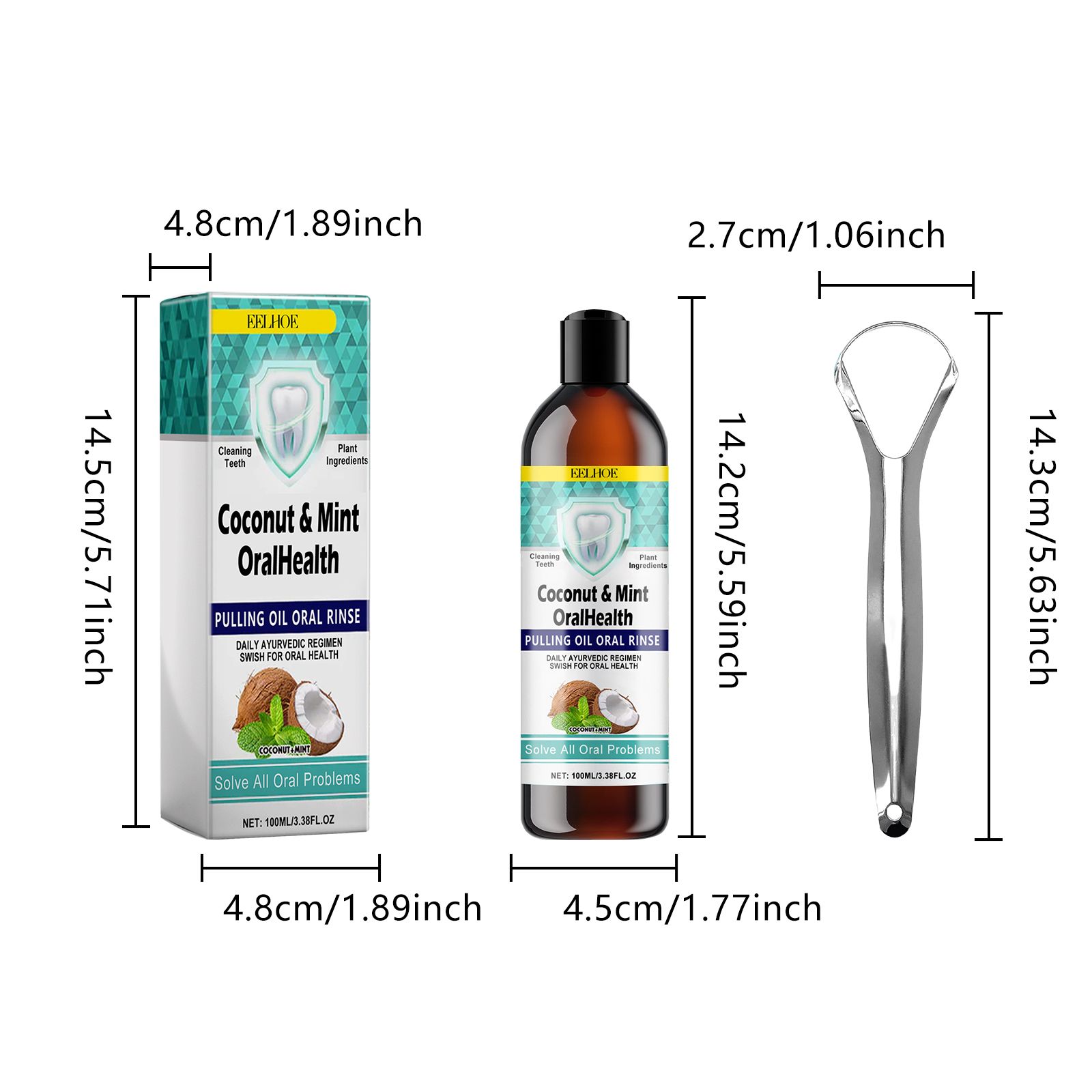 Coconut Oil Mouthwash Oral Rinse For Teeth Stain Removal Fresh Breath Gum Care Daily Hygiene