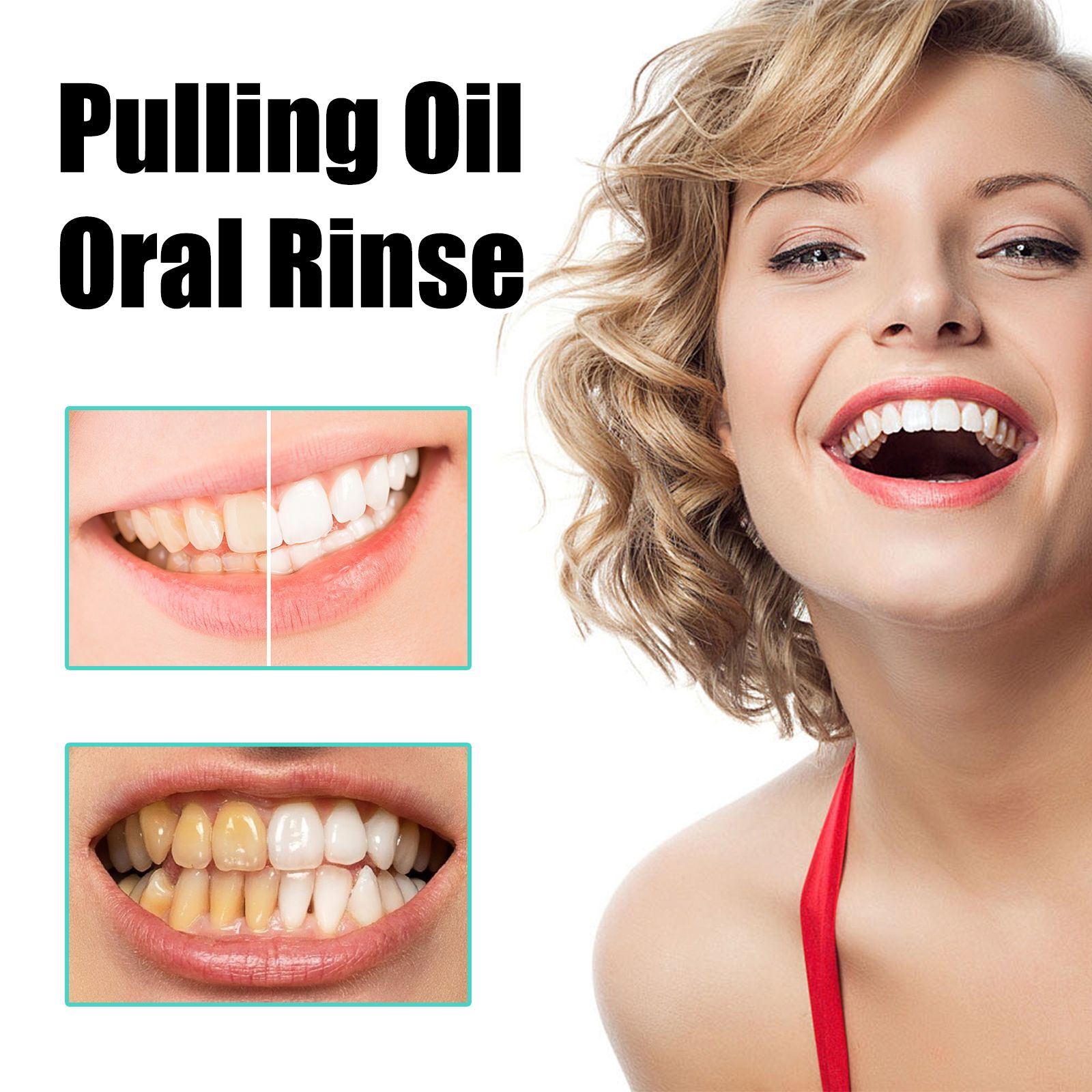 Coconut Oil Mouthwash Oral Rinse For Teeth Stain Removal Fresh Breath Gum Care Daily Hygiene