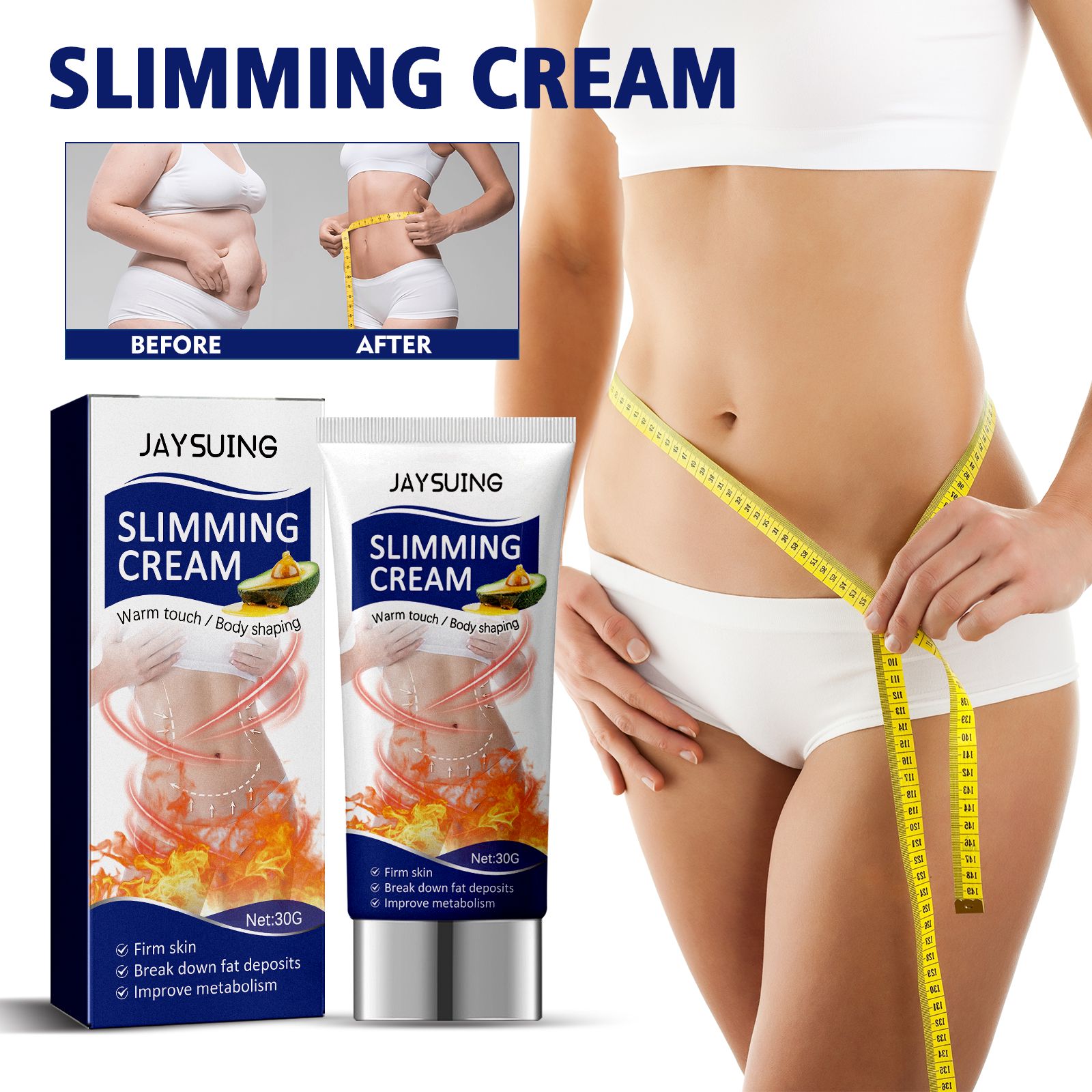 Body Firming Cream Shaping Massage For Abdomen Thighs Arms Daily Skin Care 30g