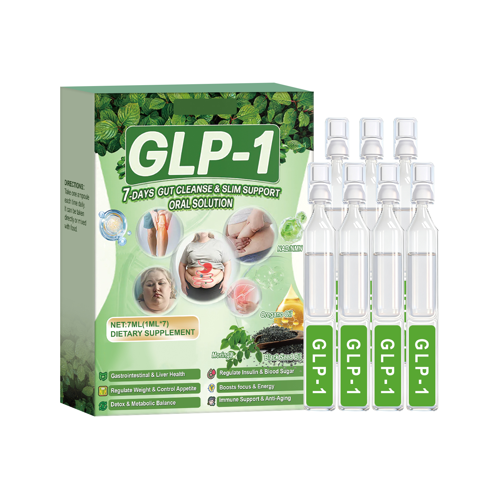 Health Solution Oral Liquld Body Slimming Body Sculpting Drops | Gentle Formula for Firming & Contouring | Daily Liquid Treatment to Support Toned Skin & Refine