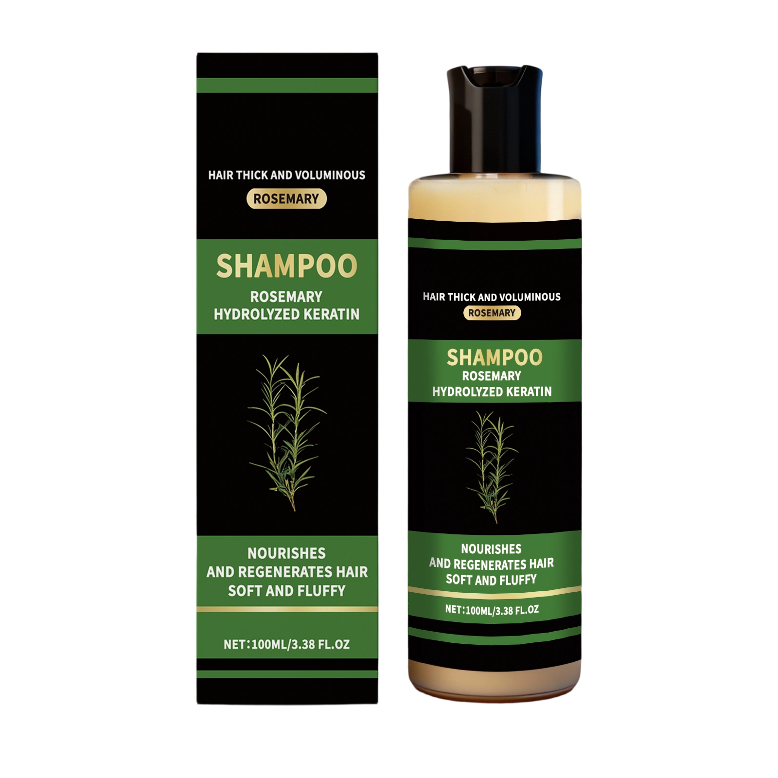 Rosemary Shampoo for Women & Men-Natural Thickening & Strengthening Shampoo with Hydrolyzed Keratin for Thinning Hair Anti Loss ﻿