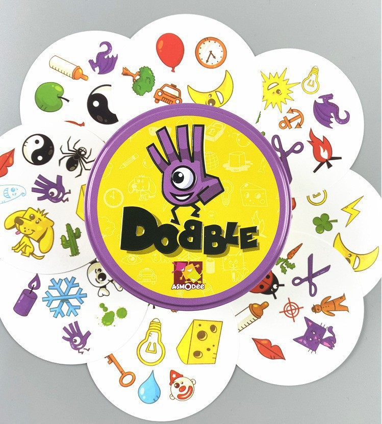 (Purple Dobble) Dobble Parentchild Gathering Puzzle Card Card English Game