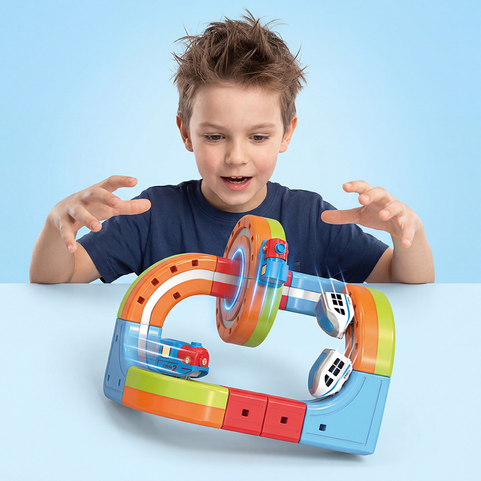 (A) Sell Well Children'S Anti-Gravity Magnetic Attraction Track Train Changeable Magnetic Magic Rail Car Electric Train Toy ﻿