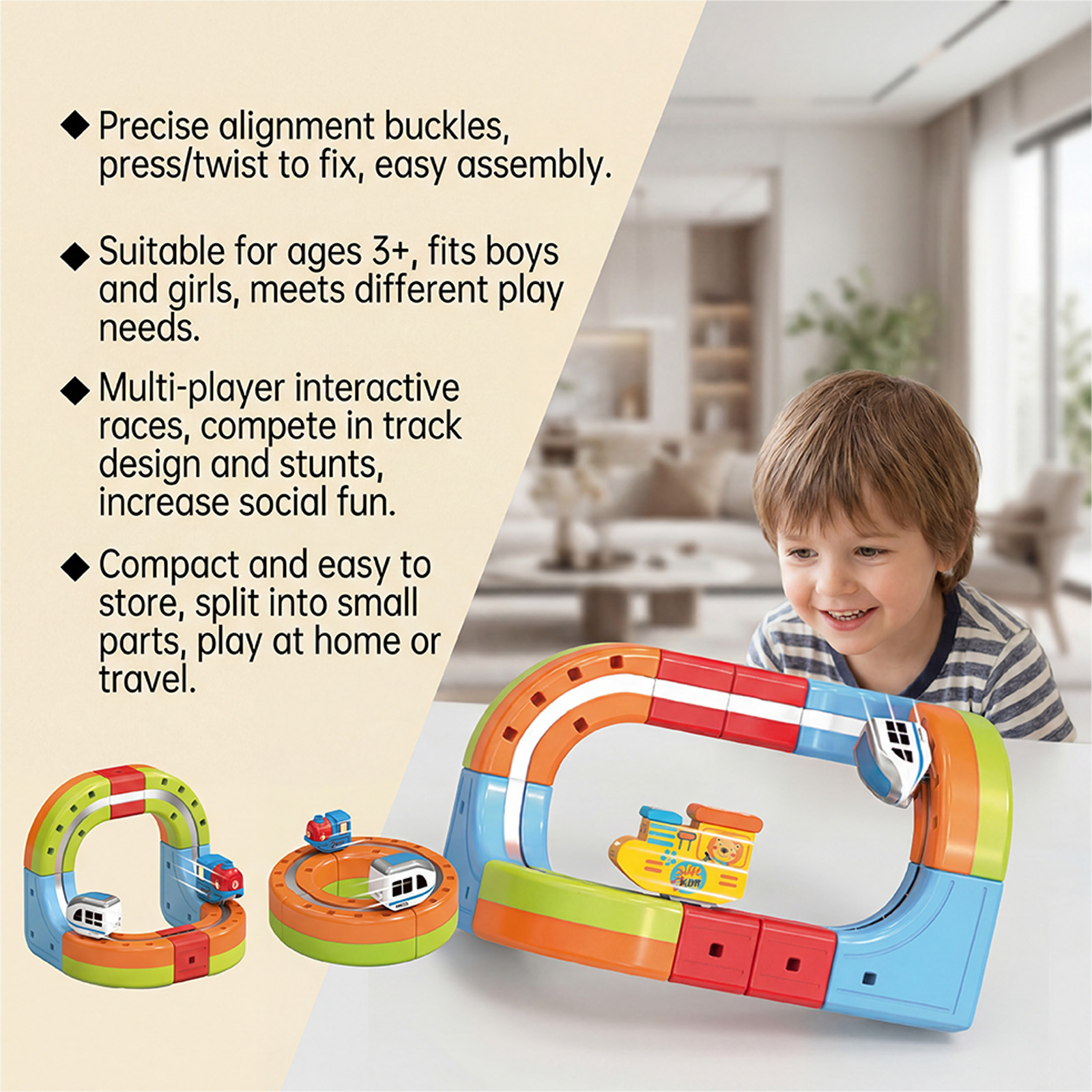 (B) Sell Well Children'S Anti-Gravity Magnetic Attraction Track Train Changeable Magnetic Magic Rail Car Electric Train Toy ﻿