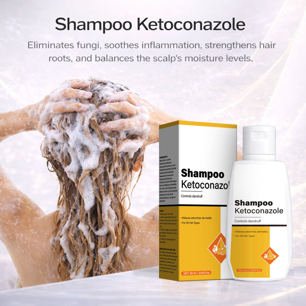 Ketoconazole Shampoo Anti Dandruff Scalp Treatment for Daily Hair Care Home Use 90ml