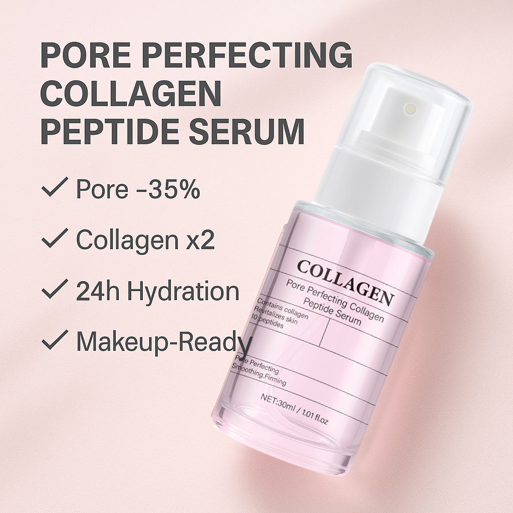 Collagen Peptide Pore Refining Serum For Skin Firming Smoothing Texture Daily Anti Aging Face Care 30g