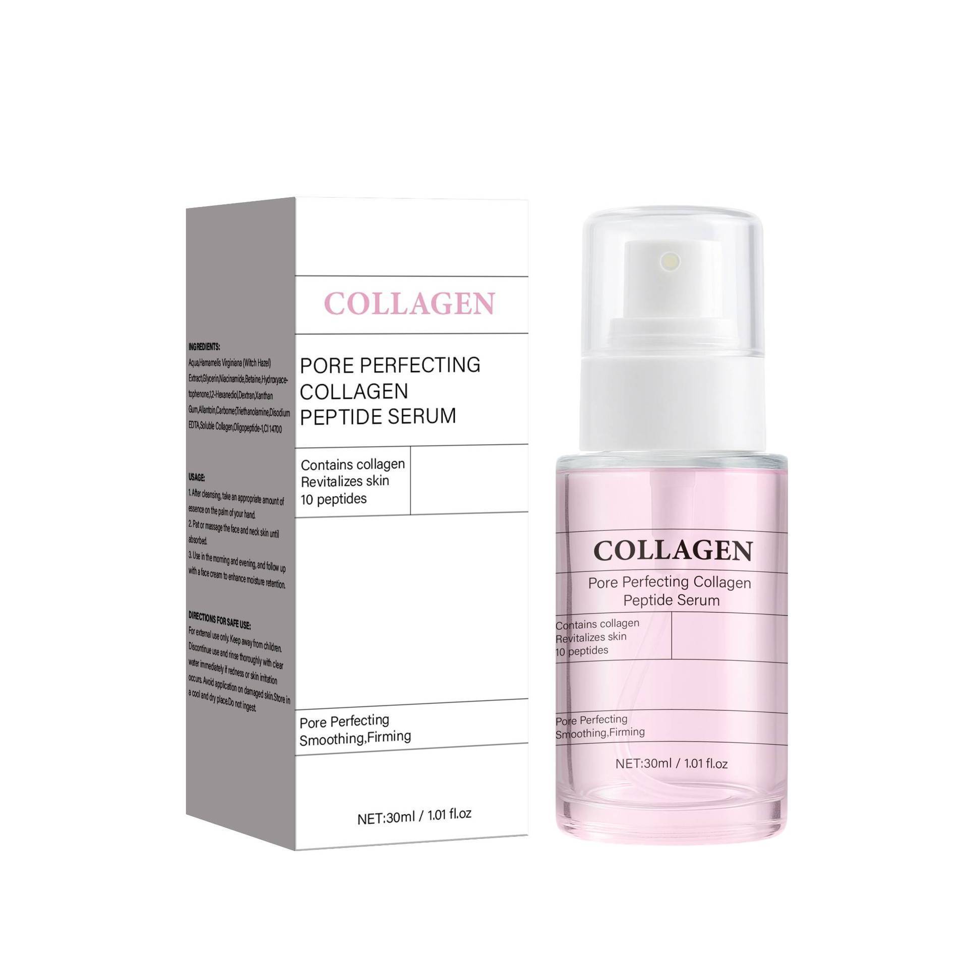 Collagen Peptide Pore Refining Serum For Skin Firming Smoothing Texture Daily Anti Aging Face Care 30g