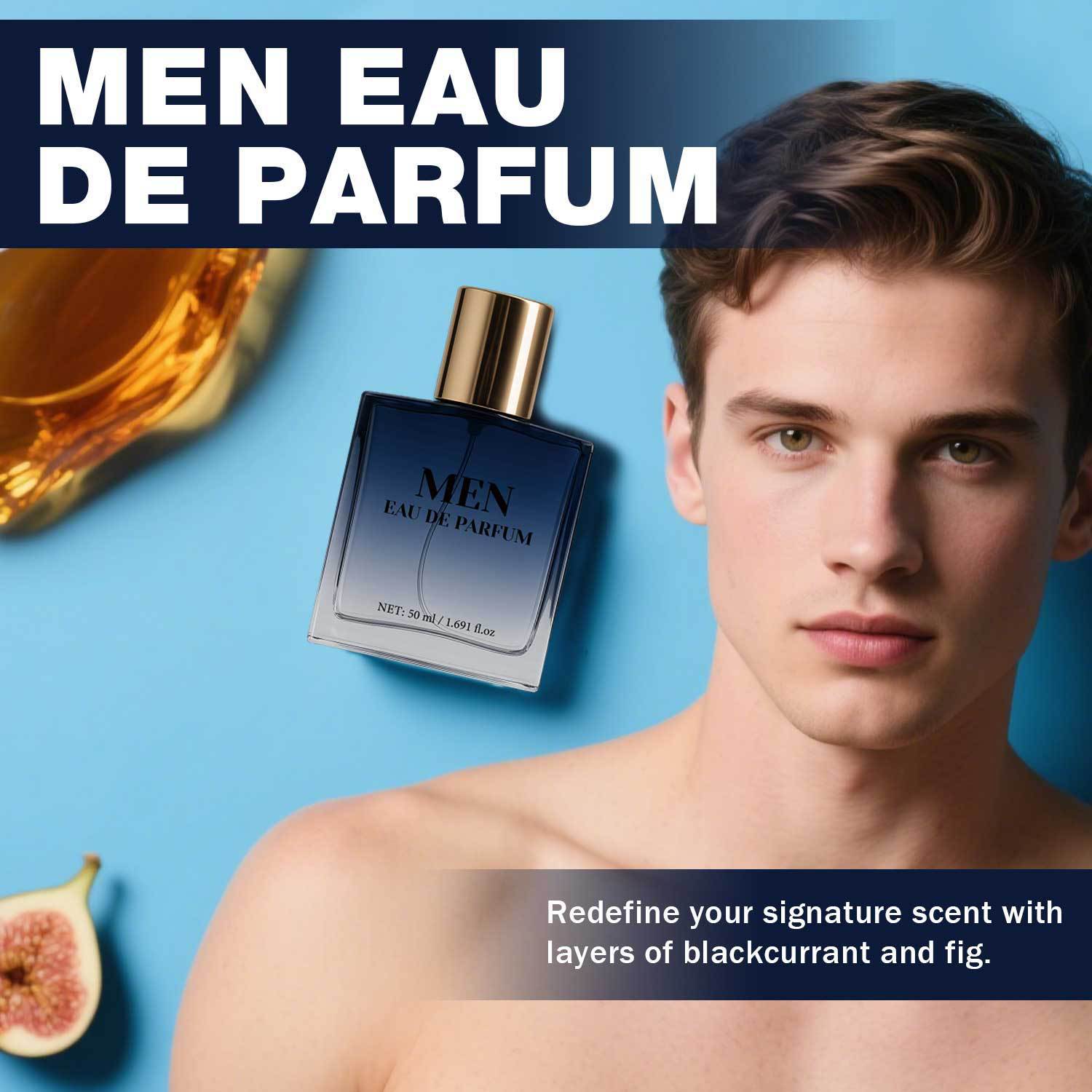 Men Eau De Toilette Spray Long Lasting Fresh Scent For Daily Wear And Evening Out 50ml