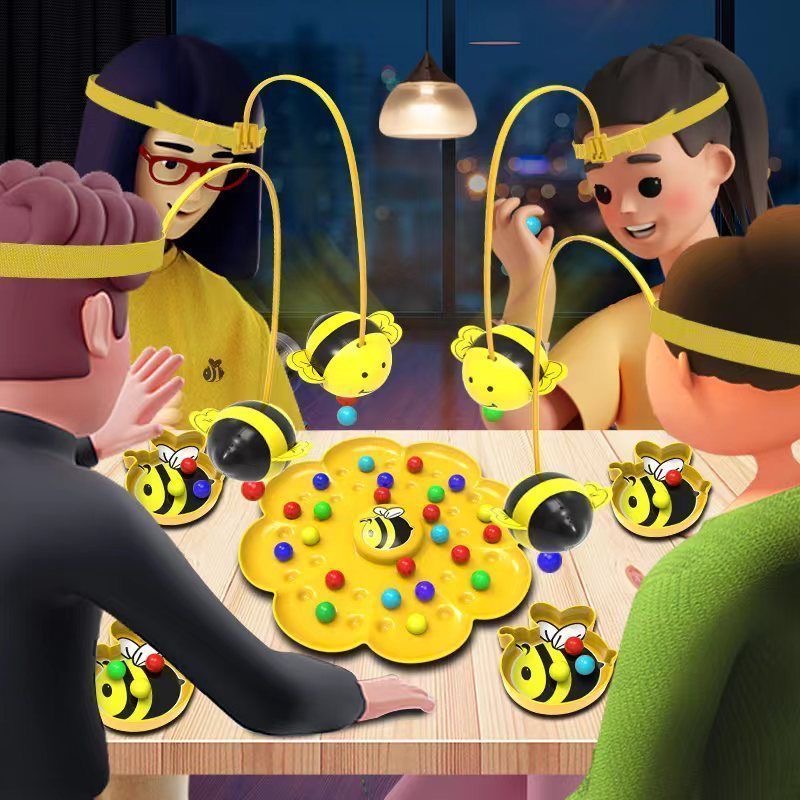 Little Bumblebee Multifunctional Board Game Puzzle Fishing Toys Interactive Educational Toys For Kids Christmas Gift Family Game