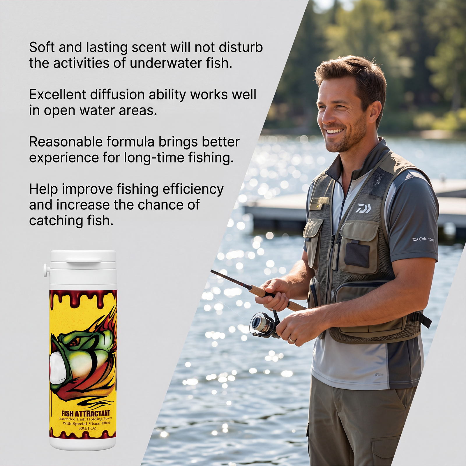 Fish Attractant Daily Convenient Feeding Bait Lure Freshwater Wild Fishing Reservoir River Angling Additive Feed Temptation Substance