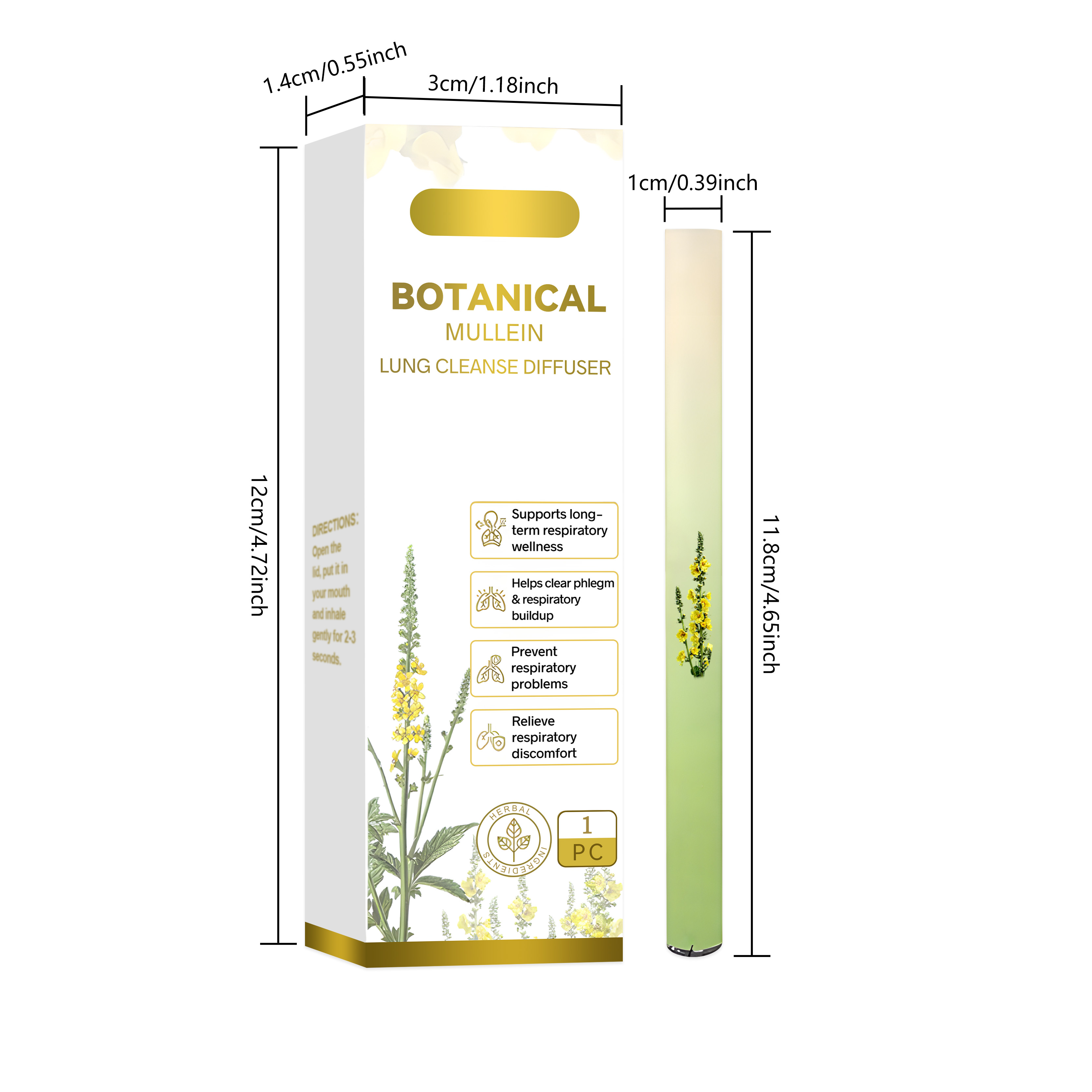 Herbal Fresh Breathing Stick Mild Natural Ingredients Nourish Body Portable Massage Care For Daily Personal Carry Use