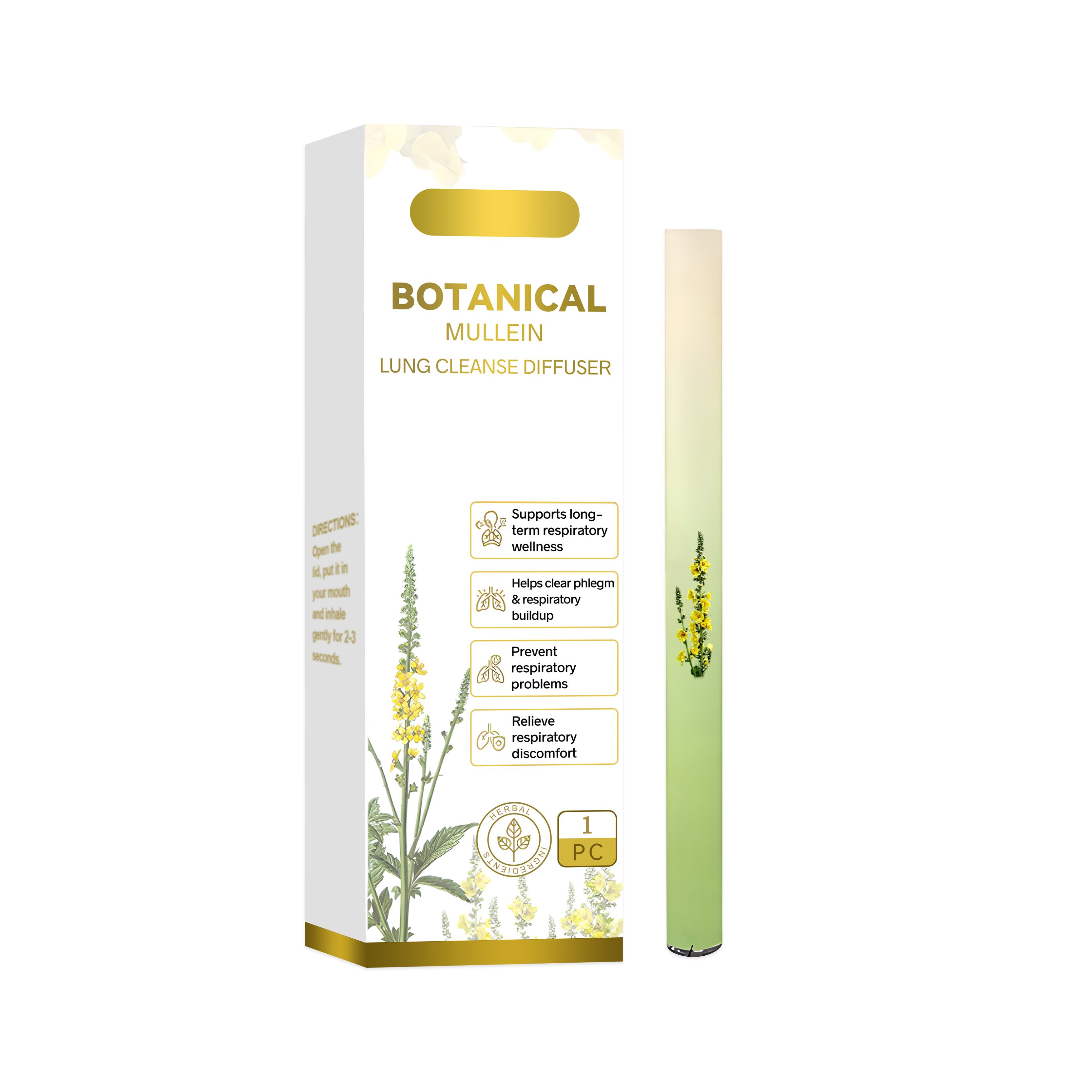 Herbal Fresh Breathing Stick Mild Natural Ingredients Nourish Body Portable Massage Care For Daily Personal Carry Use