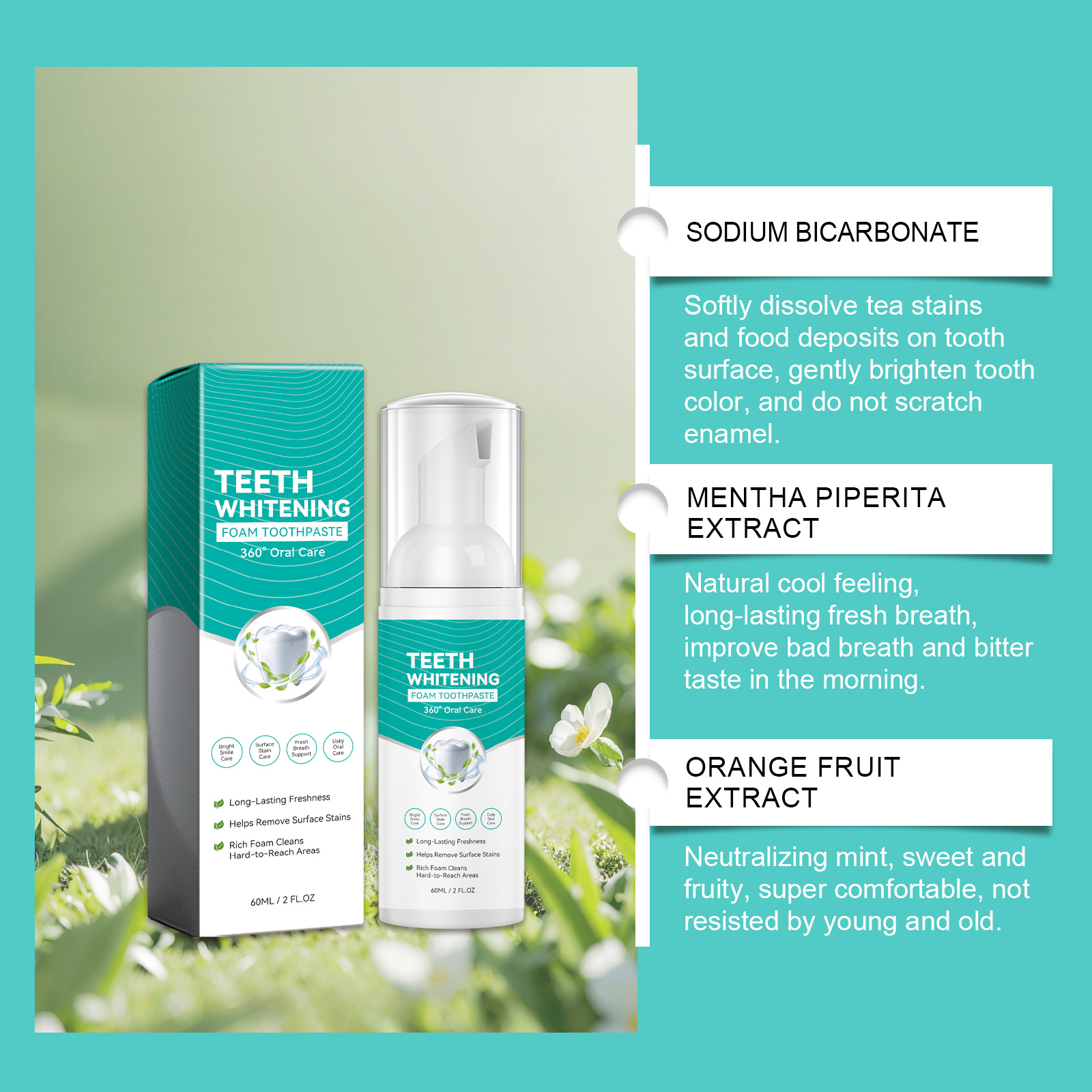 Press Foam Toothpaste Portable Rich Bubbles Mild Clean Yellow Remove Bright Teeth Fresh Breath Carry Short Trip Use
