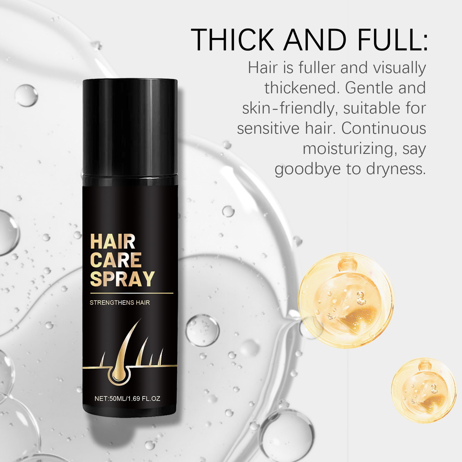 Moisturizing Hydrating Hair Care Spray Mild Nourishing Soft Smooth Protect Scalp Hair Tip Daily Maintenance