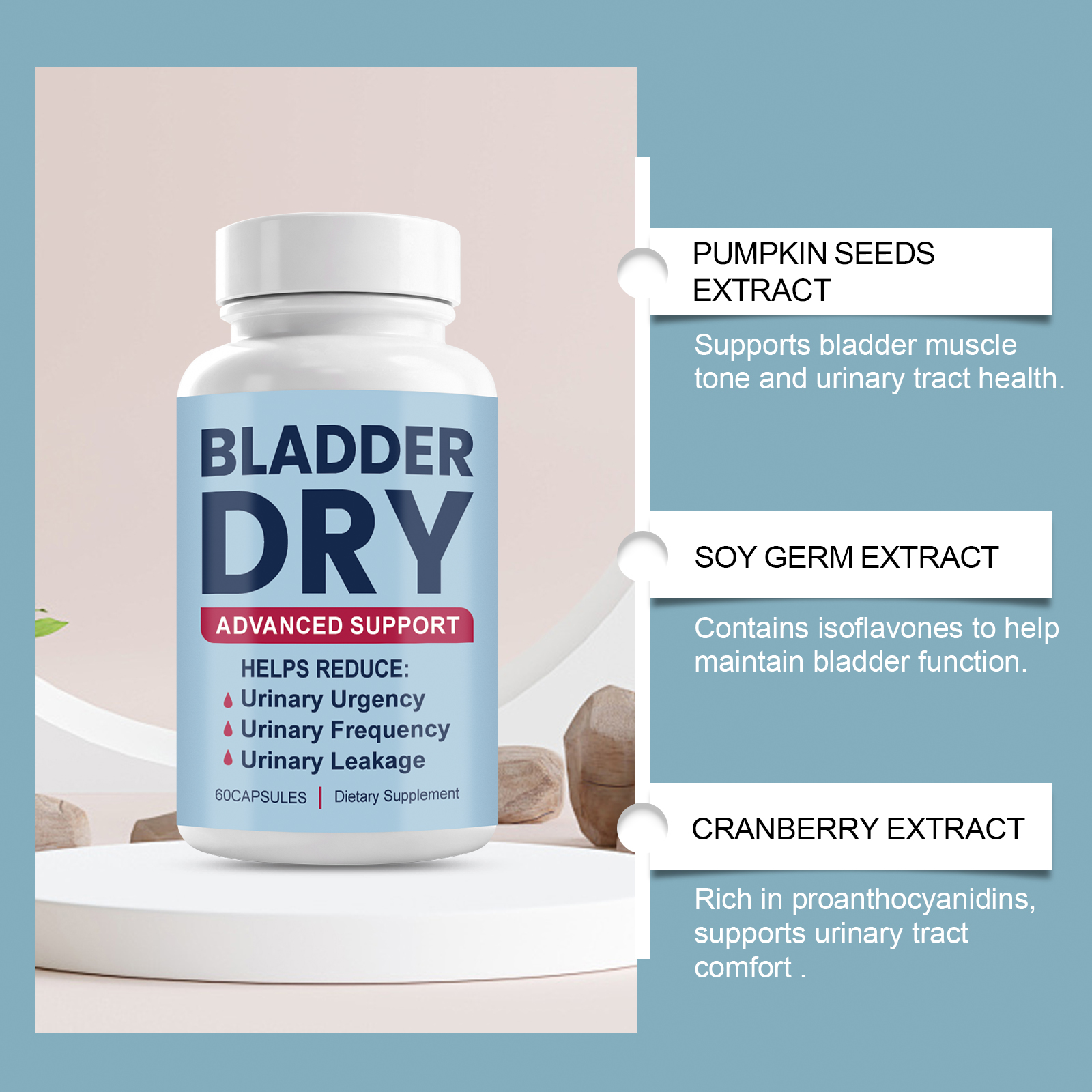 Body Care Capsules Herbal Plant Formula Daily Care Comfort Vitality Body Dietary Supplement Capsule