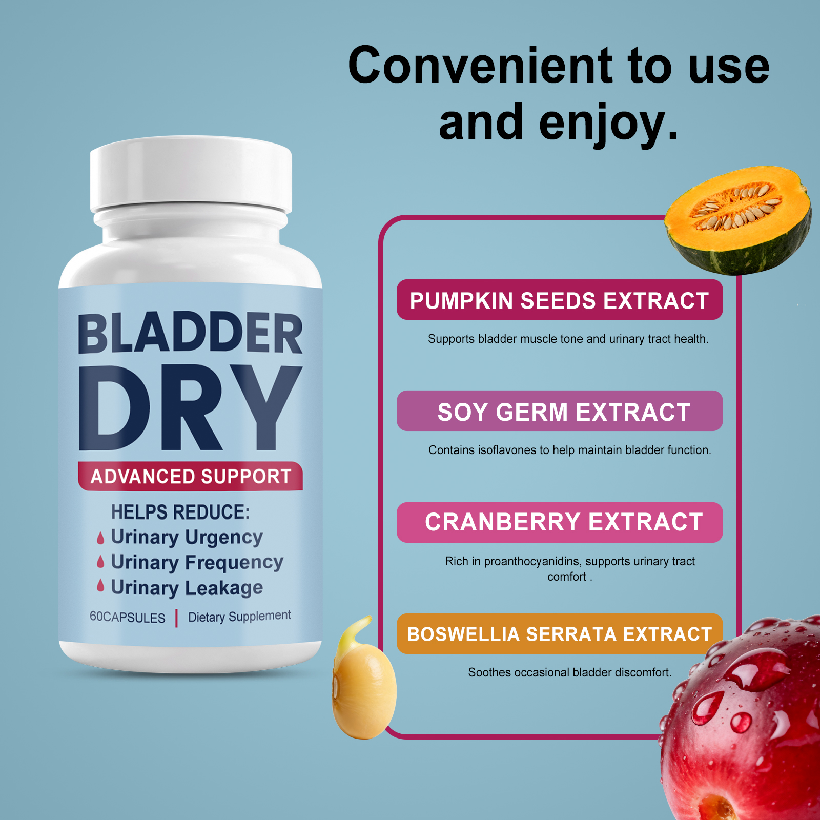Body Care Capsules Herbal Plant Formula Daily Care Comfort Vitality Body Dietary Supplement Capsule