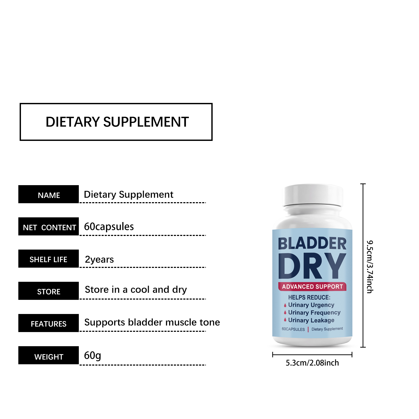 Body Care Capsules Herbal Plant Formula Daily Care Comfort Vitality Body Dietary Supplement Capsule