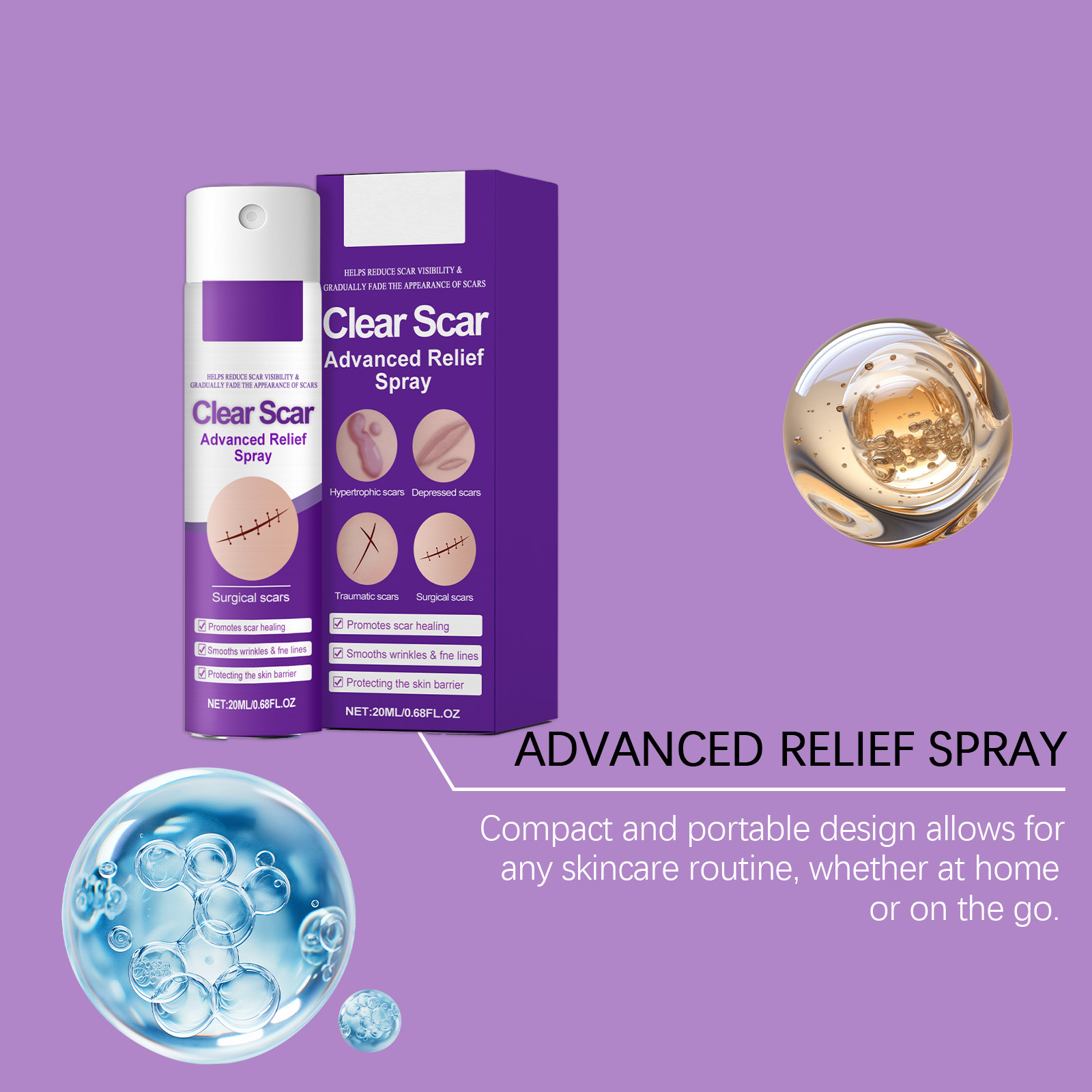 Skin Care Spray Mild Formula Nourish Smooth Delicate Soft External Apply Skin Treatment